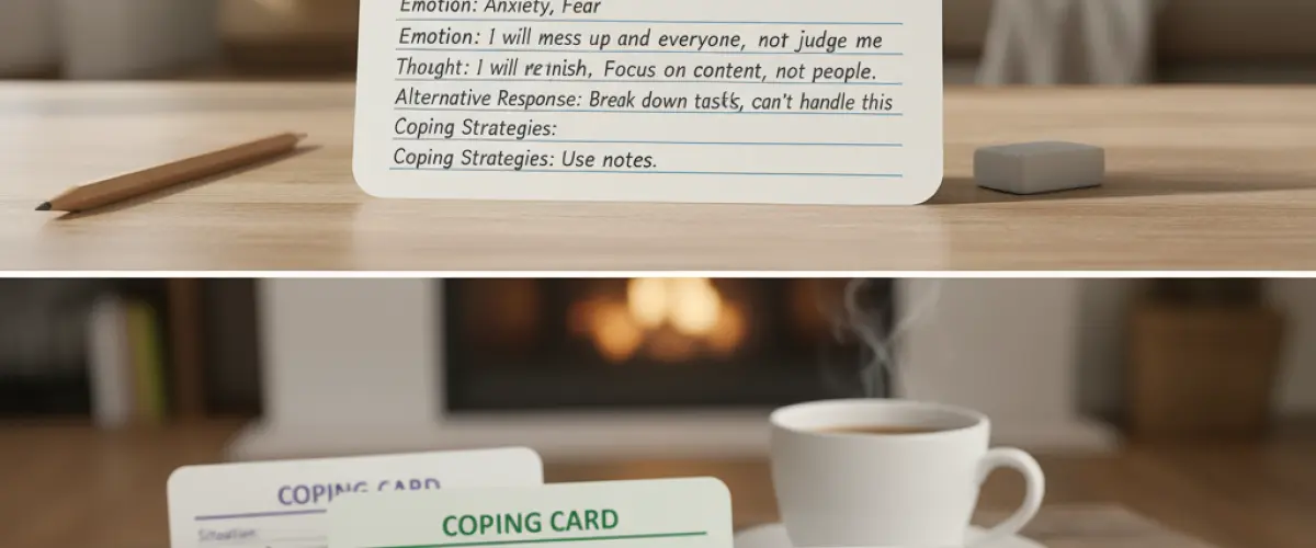 Imagem do artigo: Cartões de enfrentamento ( Coping Cards) : uma ferramenta essencial na terapia cognitivo-comportamental para a sua saúde mental